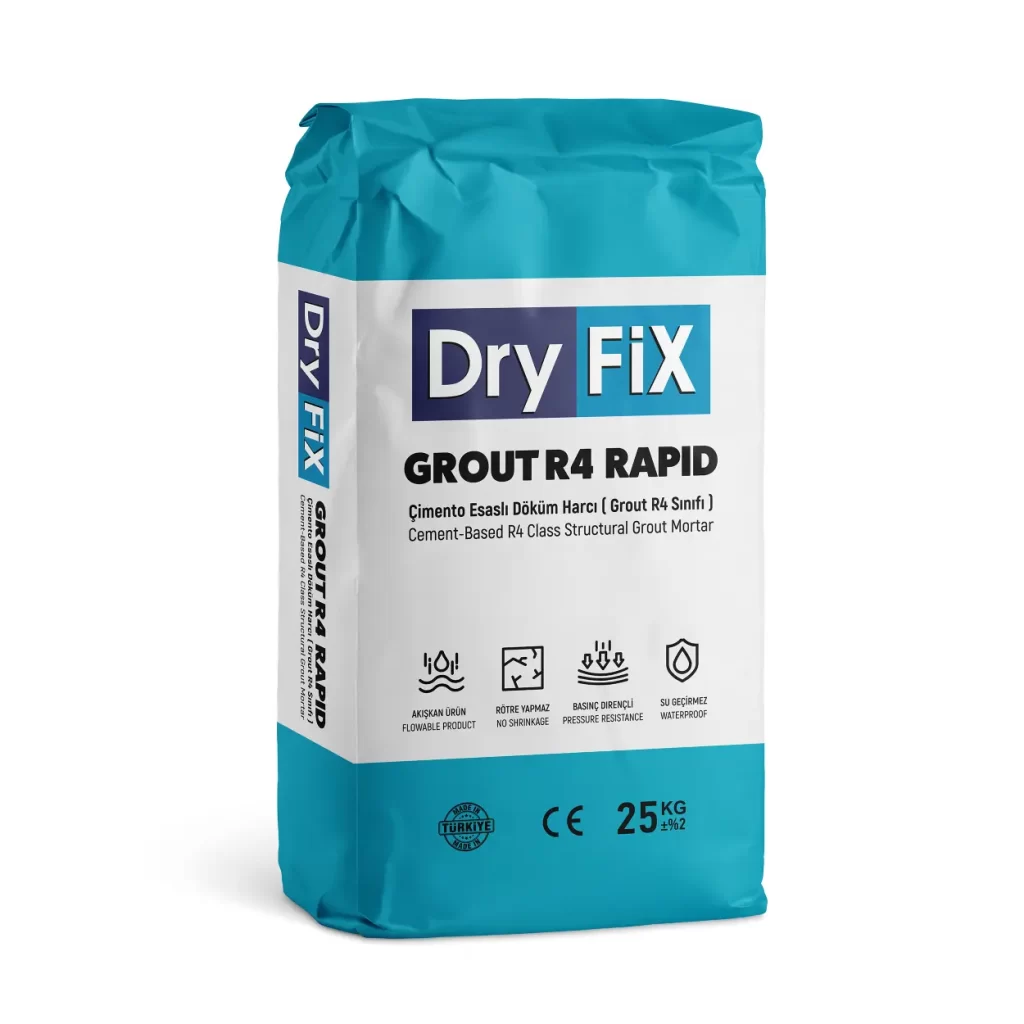 GROUT R4 RAPID Hızlı Kuruyan Döküm Harcı